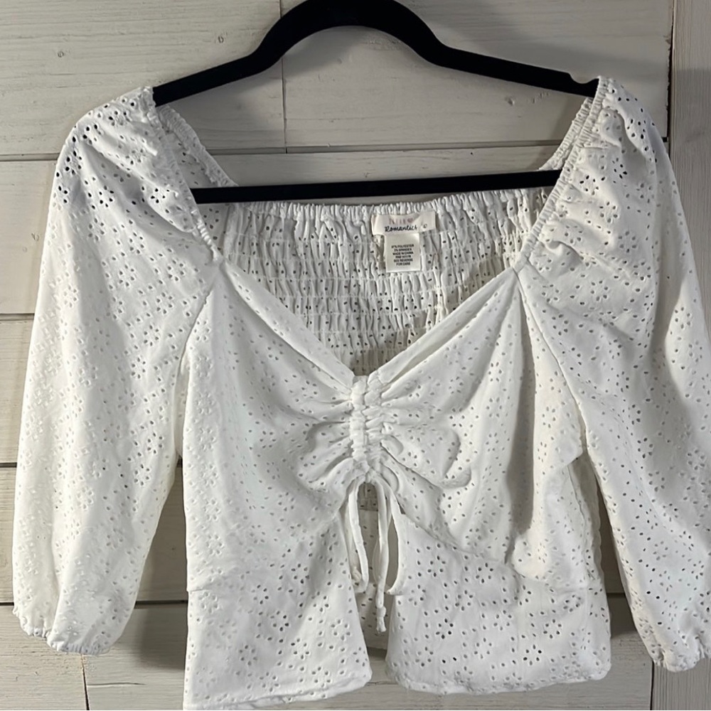 White crop top